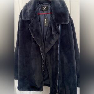 Hot Topic Blue gray Faux Fur Jacket